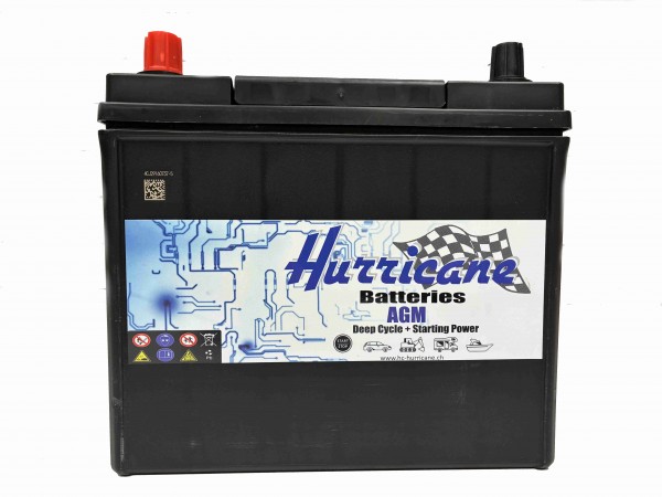 Hurricane AGMB33 12V 45Ah Baugrösse entsprechend Varta B33