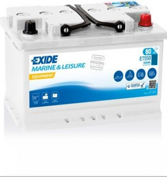Exide ET550 12V 80Ah Boots- und Freitzeitbatterie 