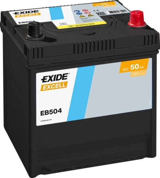 Exide EB504 12 V 50 Ah Starterbatterie für Hyundai und Kia