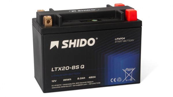 Shido Lithium Motorradbatterie LTX20L-BS LiFePo4 = YTX20L-BS Hurricane günstig kaufen online Schweiz