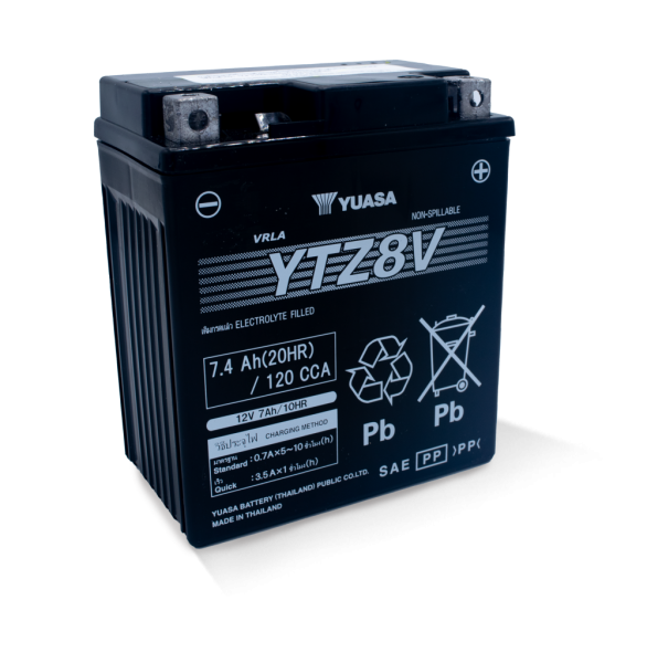 Yuasa YTZ8V werksverschlossene AGM Batterie